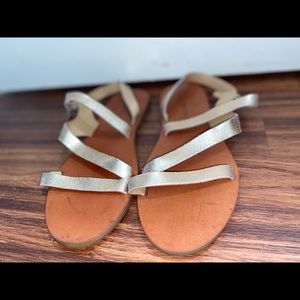 COPY - NEW - Lucky Brand Gold Strap Sandals
